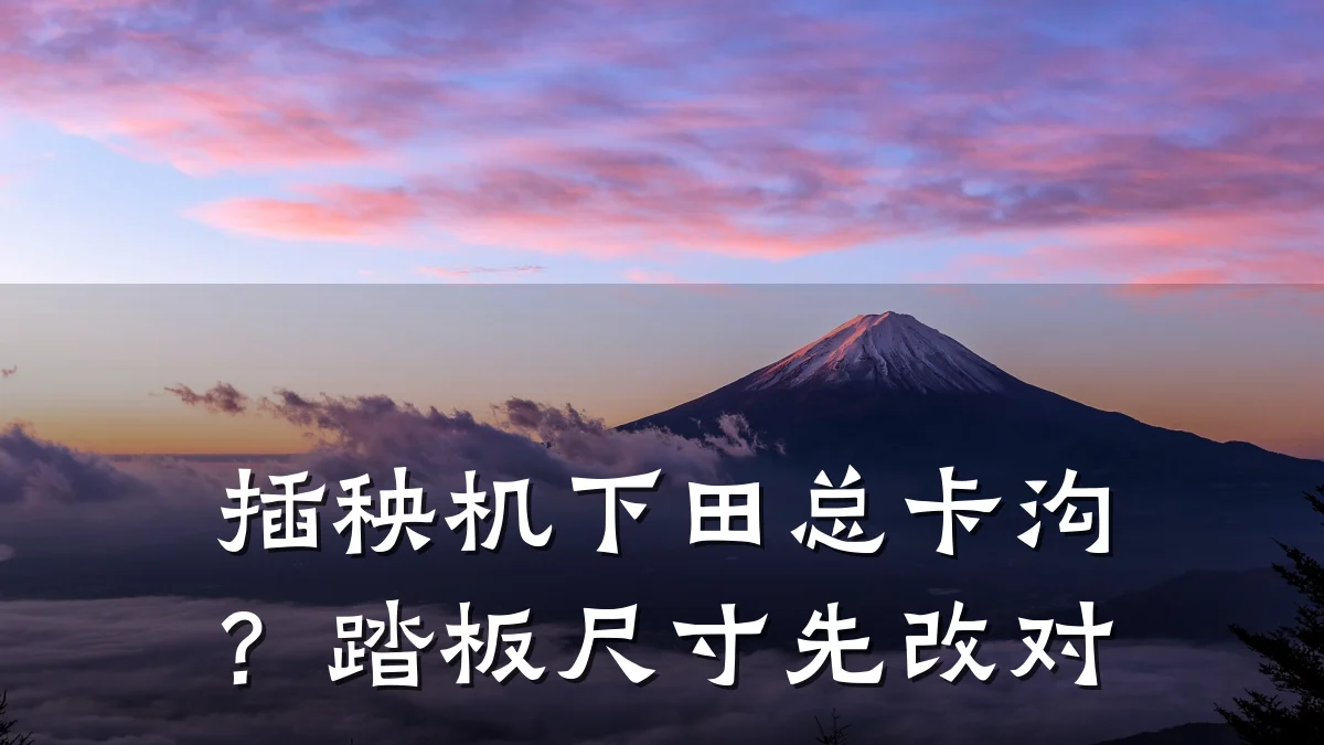 插秧机下田总卡沟?踏板尺寸先改对