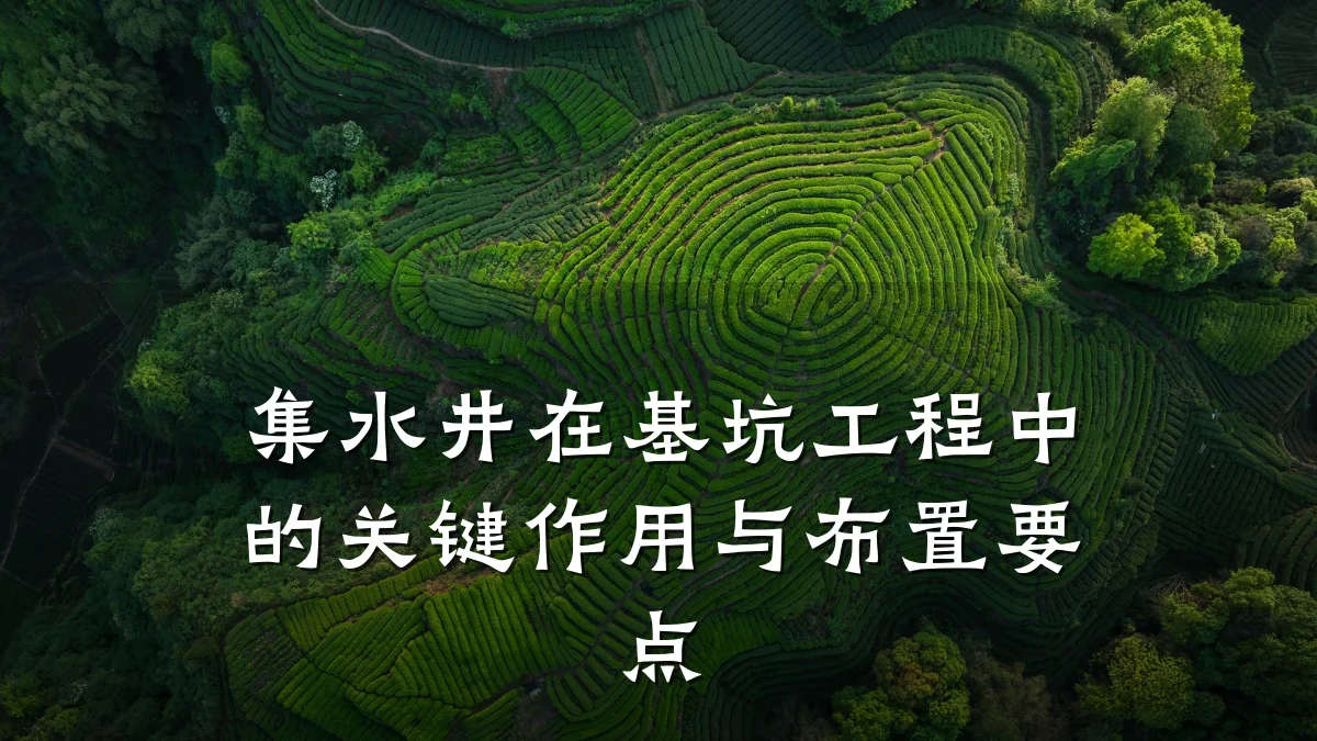 集水井在基坑工程中的关键作用与布置要点