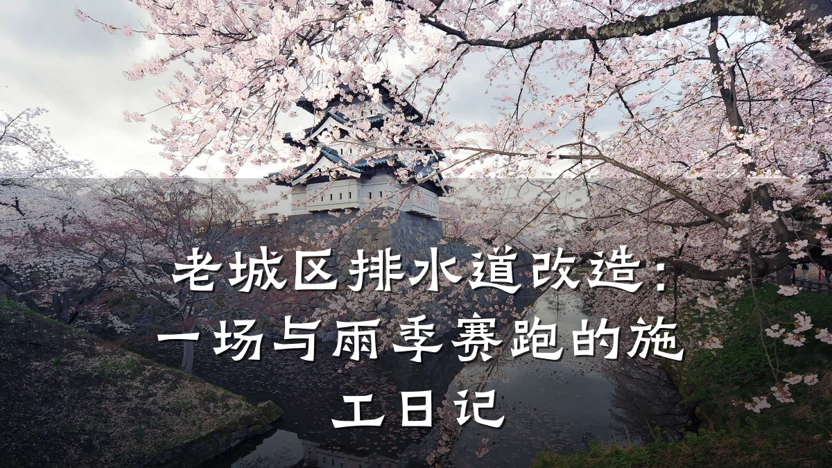 老城区排水道改造:一场与雨季赛跑的施工日记