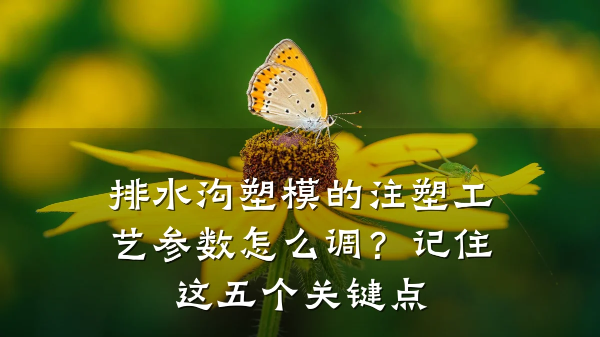 排水沟塑模的注塑工艺参数怎么调?记住这五个关键点