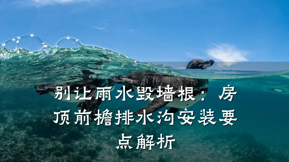 别让雨水毁墙根:房顶前檐排水沟安装要点解析