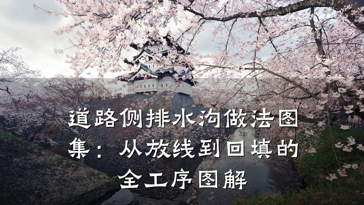 道路侧排水沟做法图集:从放线到回填的全工序图解