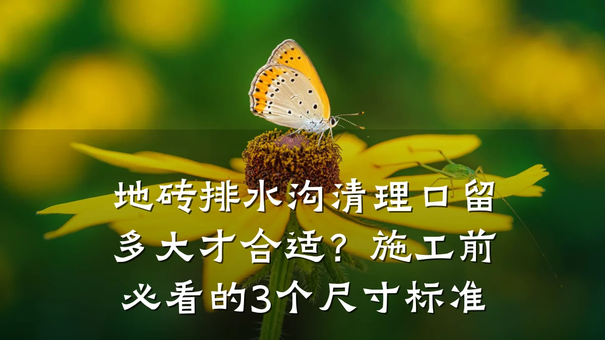 地砖排水沟清理口留多大才合适?施工前必看的3个尺寸标准
