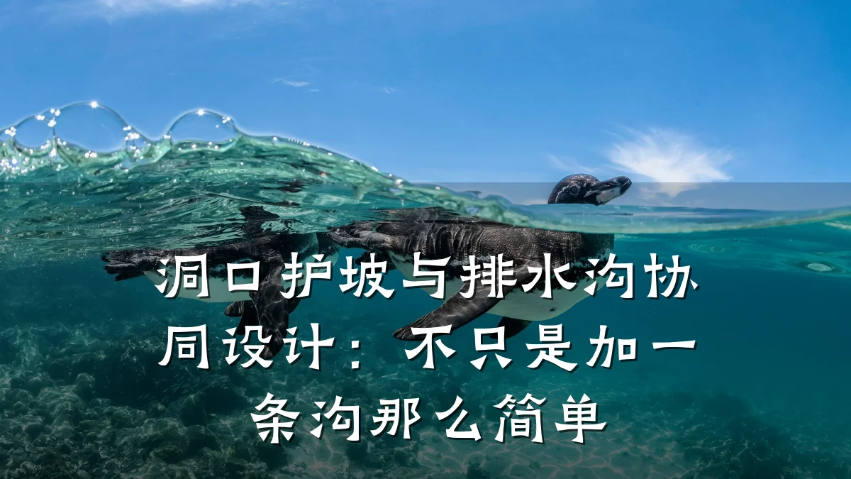洞口护坡与排水沟协同设计:不只是加一条沟那么简单