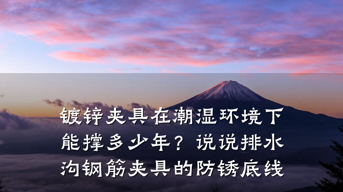 镀锌夹具在潮湿环境下能撑多少年?说说排水沟钢筋夹具的防锈底线
