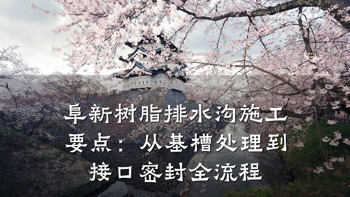 阜新树脂排水沟施工要点:从基槽处理到接口密封全流程