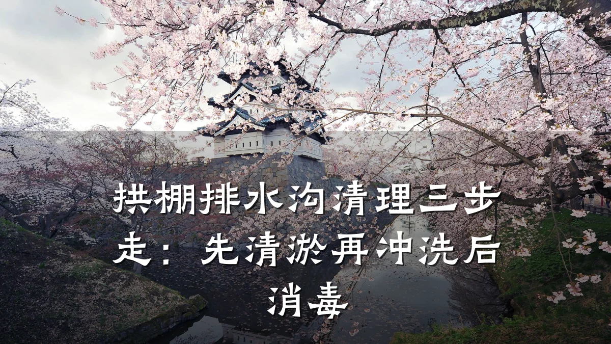 拱棚排水沟清理三步走:先清淤再冲洗后消毒