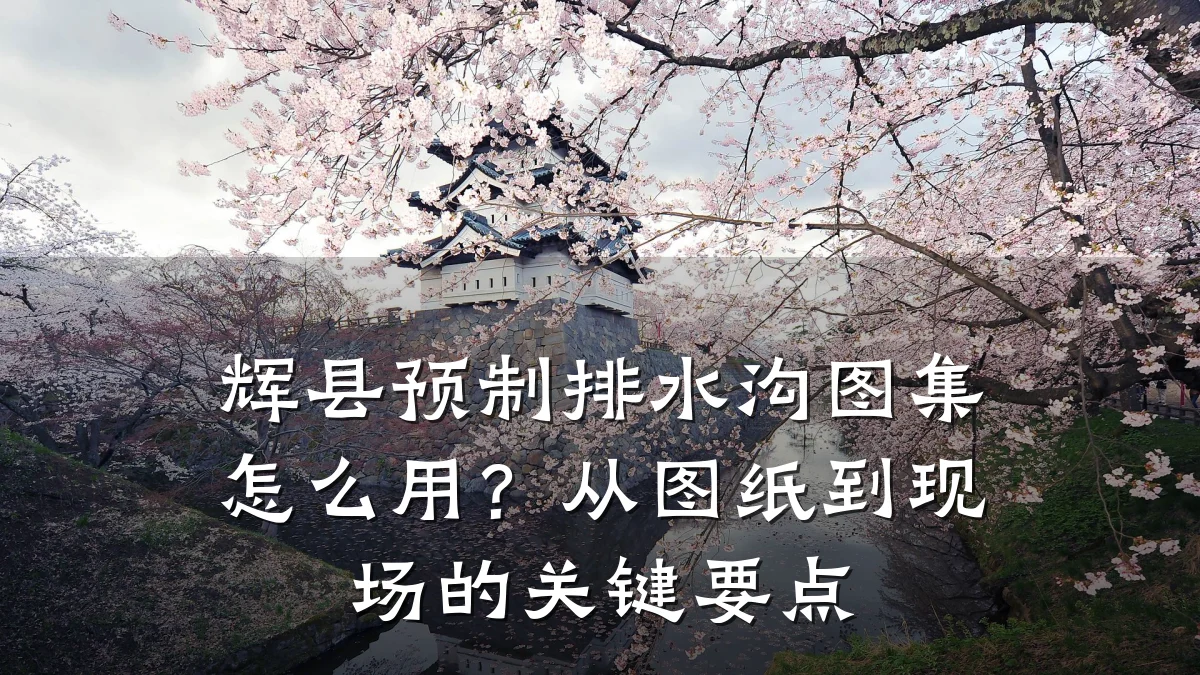 辉县预制排水沟图集怎么用?从图纸到现场的关键要点