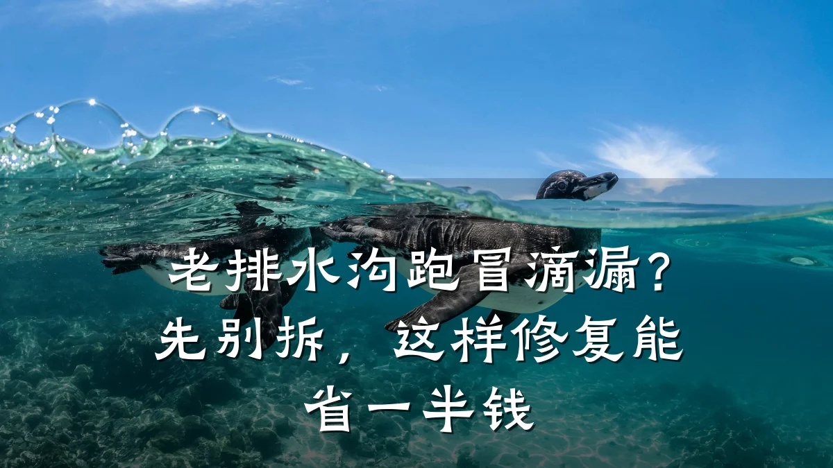 老排水沟跑冒滴漏?先别拆,这样修复能省一半钱