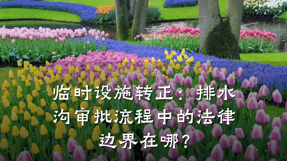 临时设施转正：排水沟审批流程中的法律边界在哪？