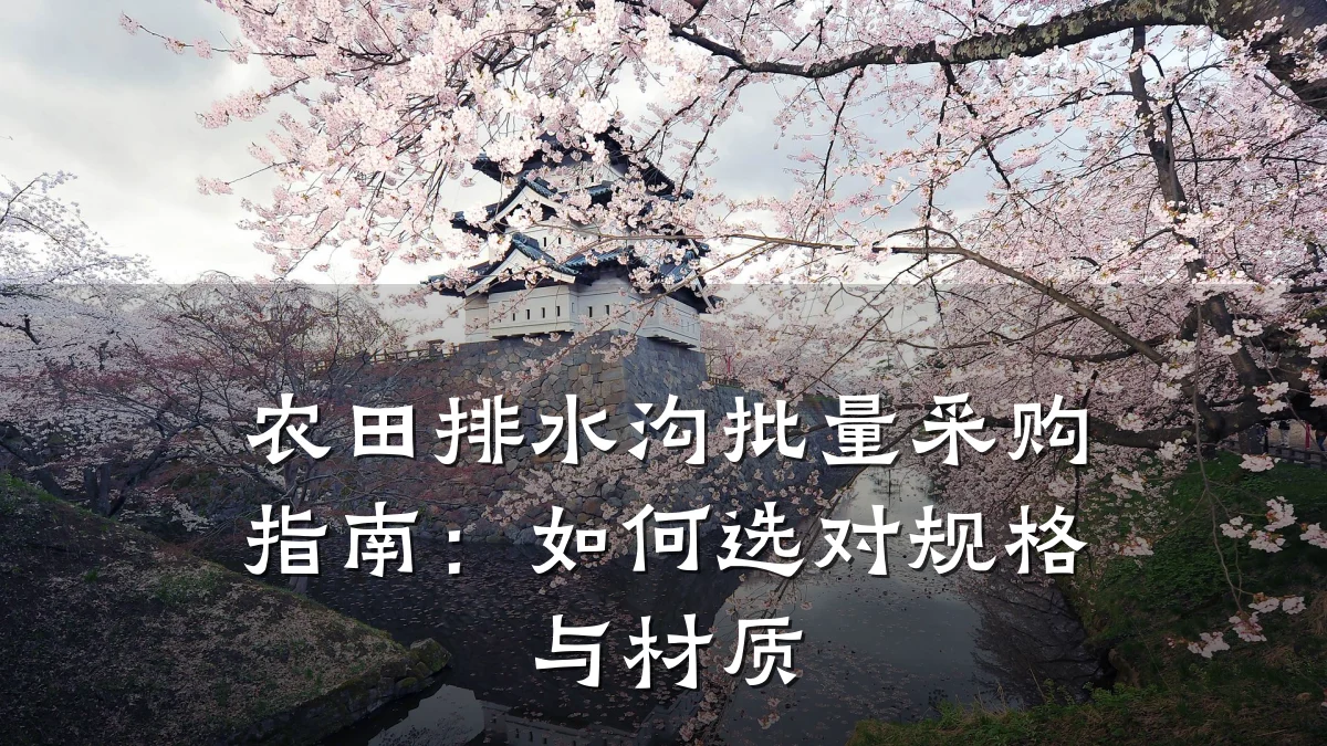 农田排水沟批量采购指南:如何选对规格与材质
