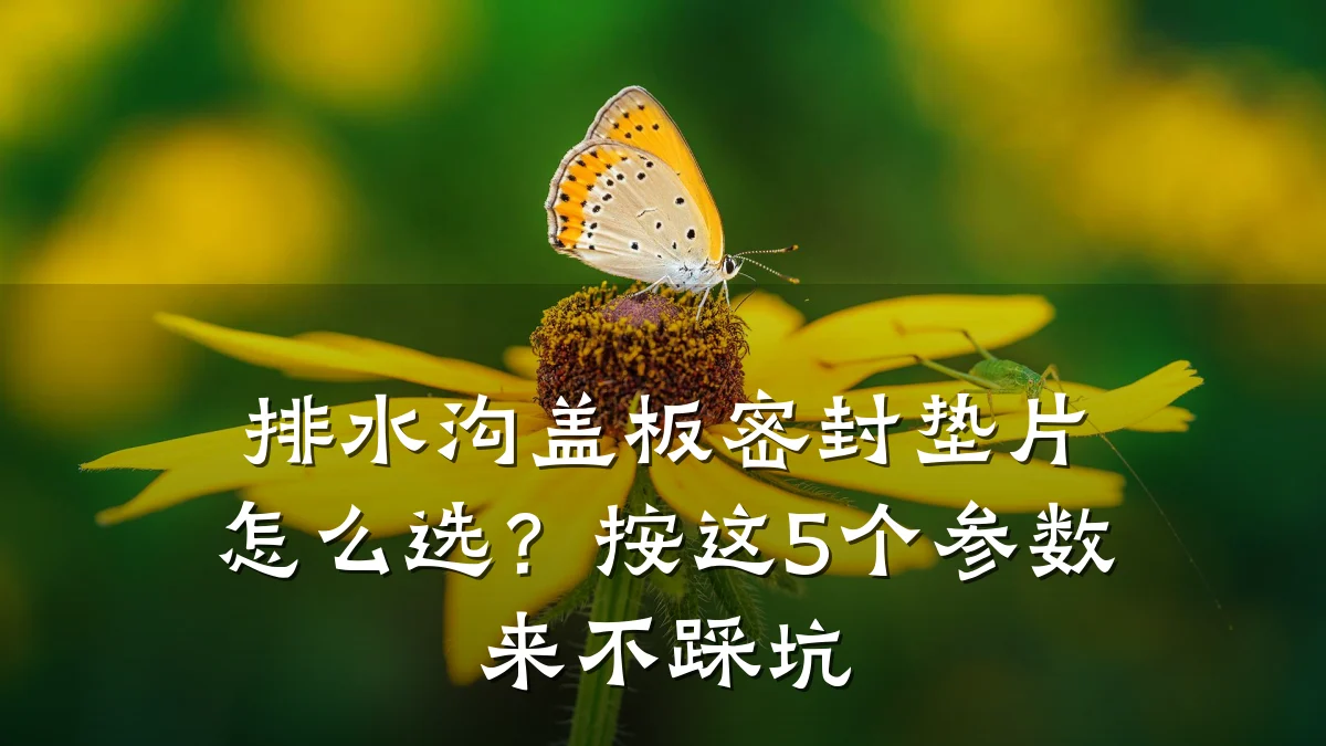 排水沟盖板密封垫片怎么选?按这5个参数来不踩坑