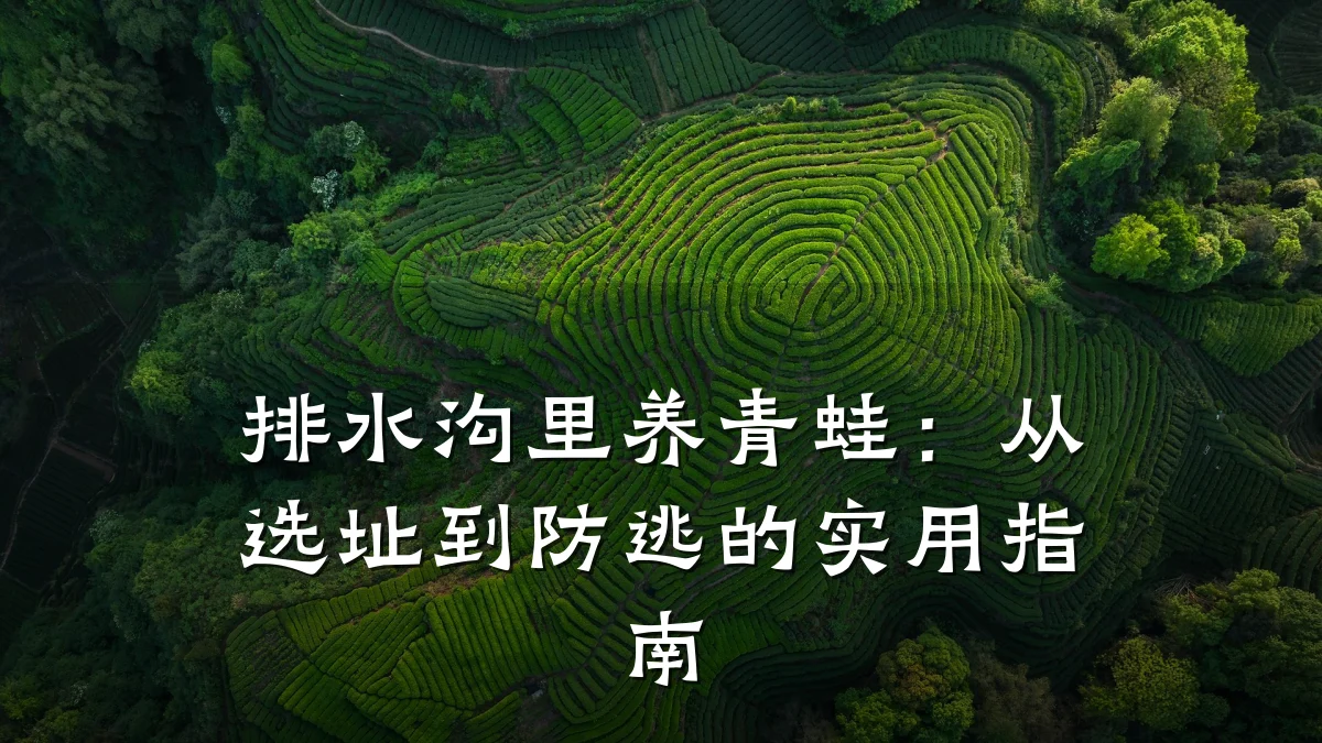 排水沟里养青蛙:从选址到防逃的实用指南