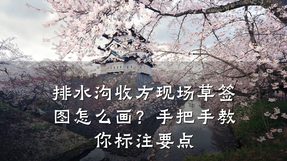 排水沟收方现场草签图怎么画？手把手教你标注要点