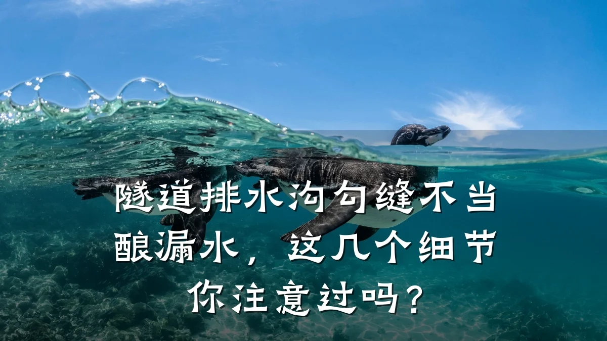 隧道排水沟勾缝不当酿漏水,这几个细节你注意过吗?