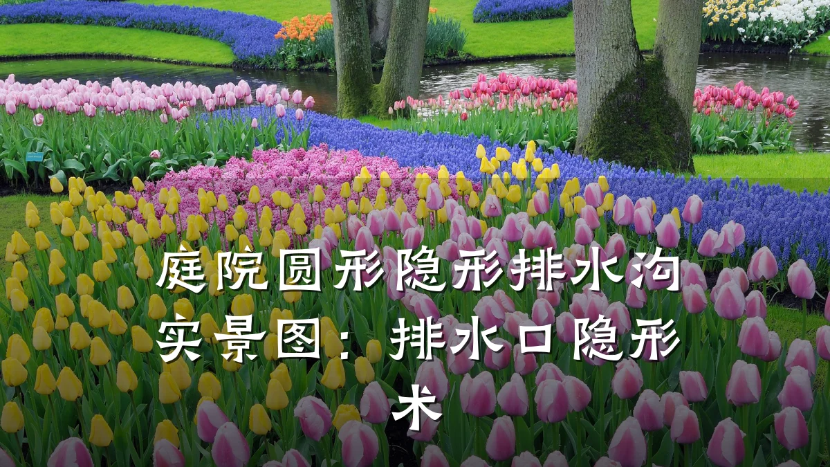 庭院圆形隐形排水沟实景图:排水口隐形术