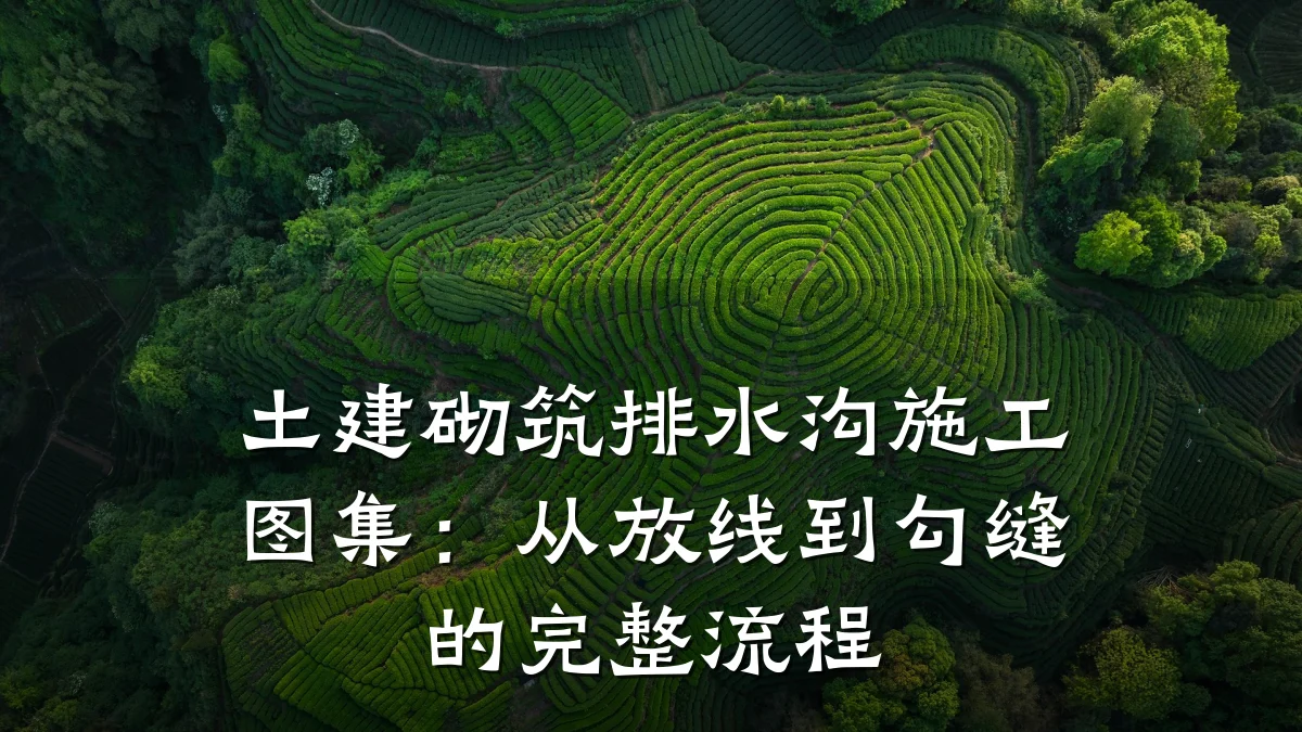 土建砌筑排水沟施工图集：从放线到勾缝的完整流程