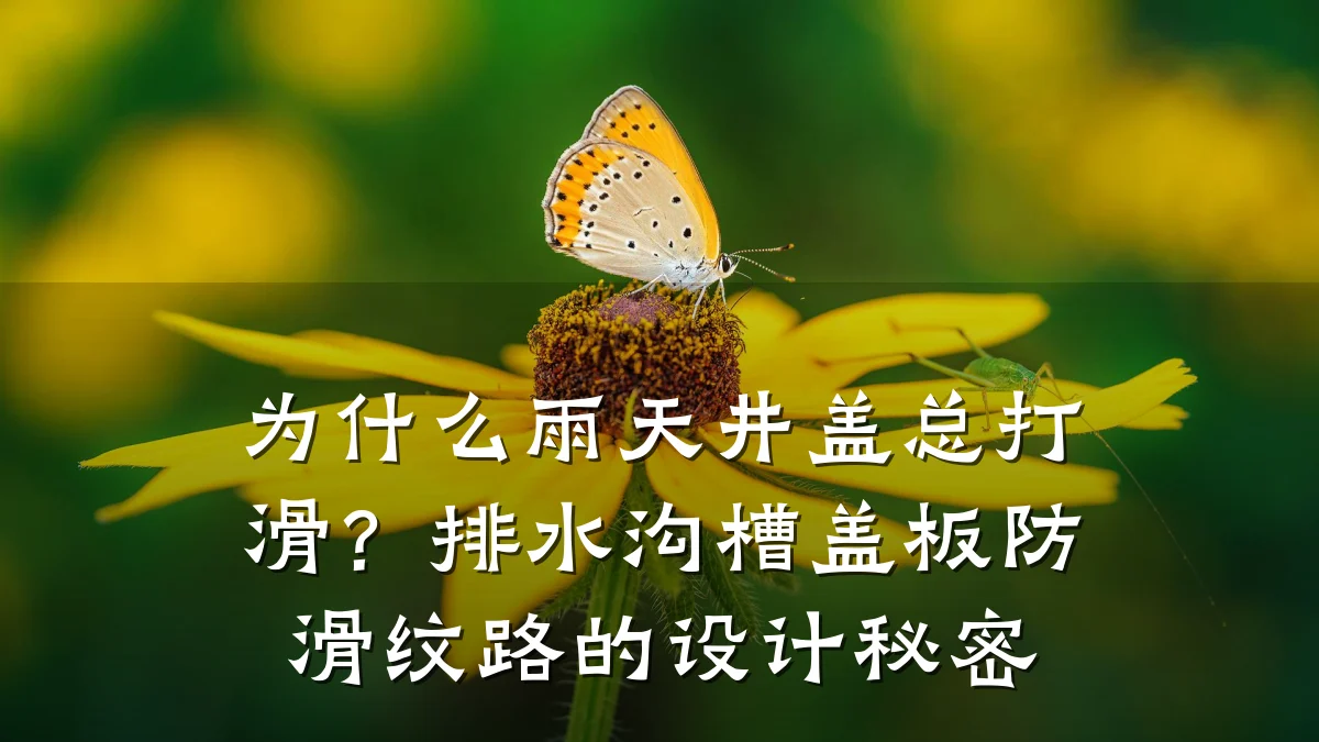 为什么雨天井盖总打滑?排水沟槽盖板防滑纹路的设计秘密