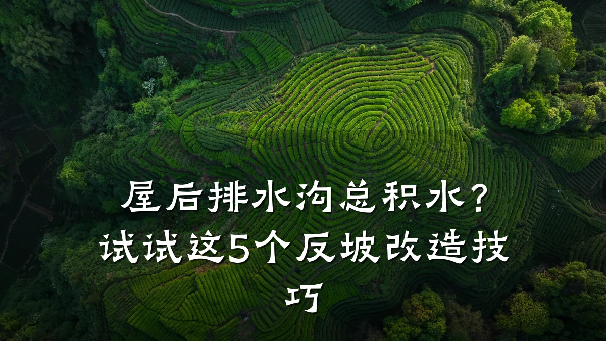 屋后排水沟总积水?试试这5个反坡改造技巧