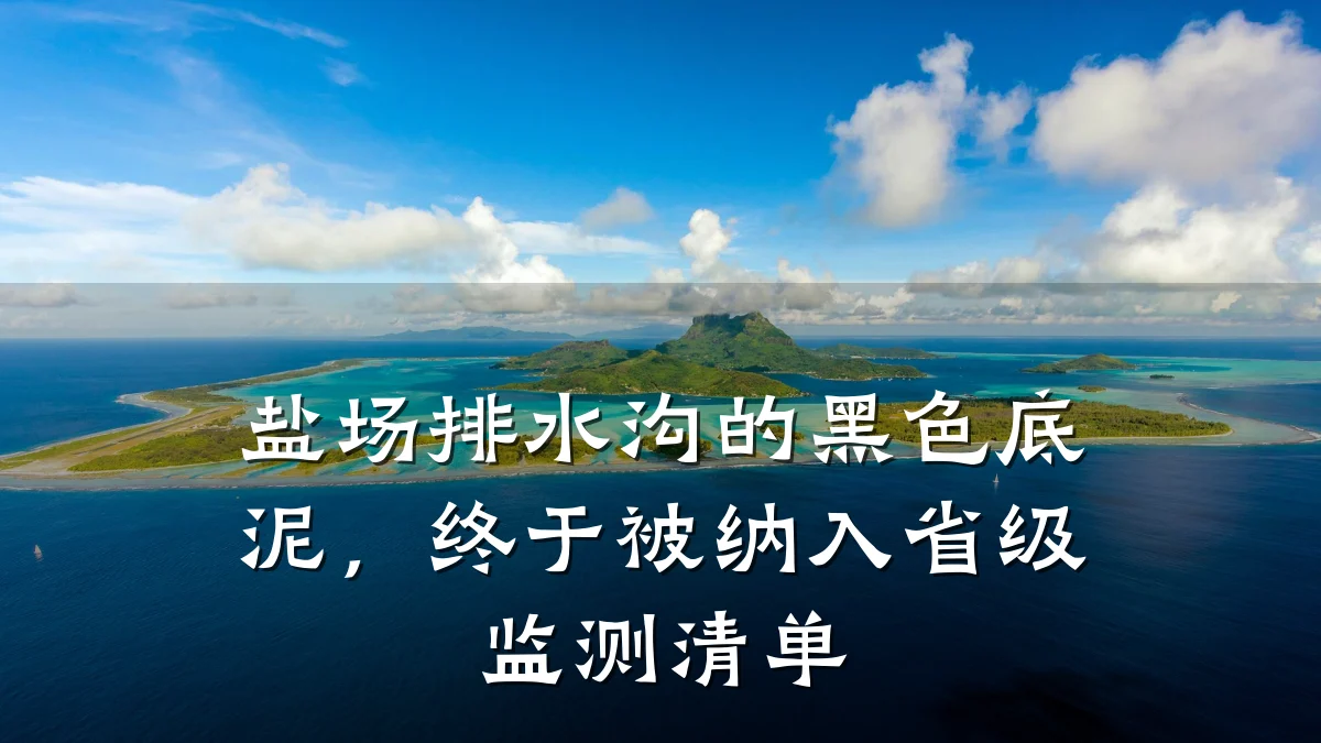盐场排水沟的黑色底泥，终于被纳入省级监测清单