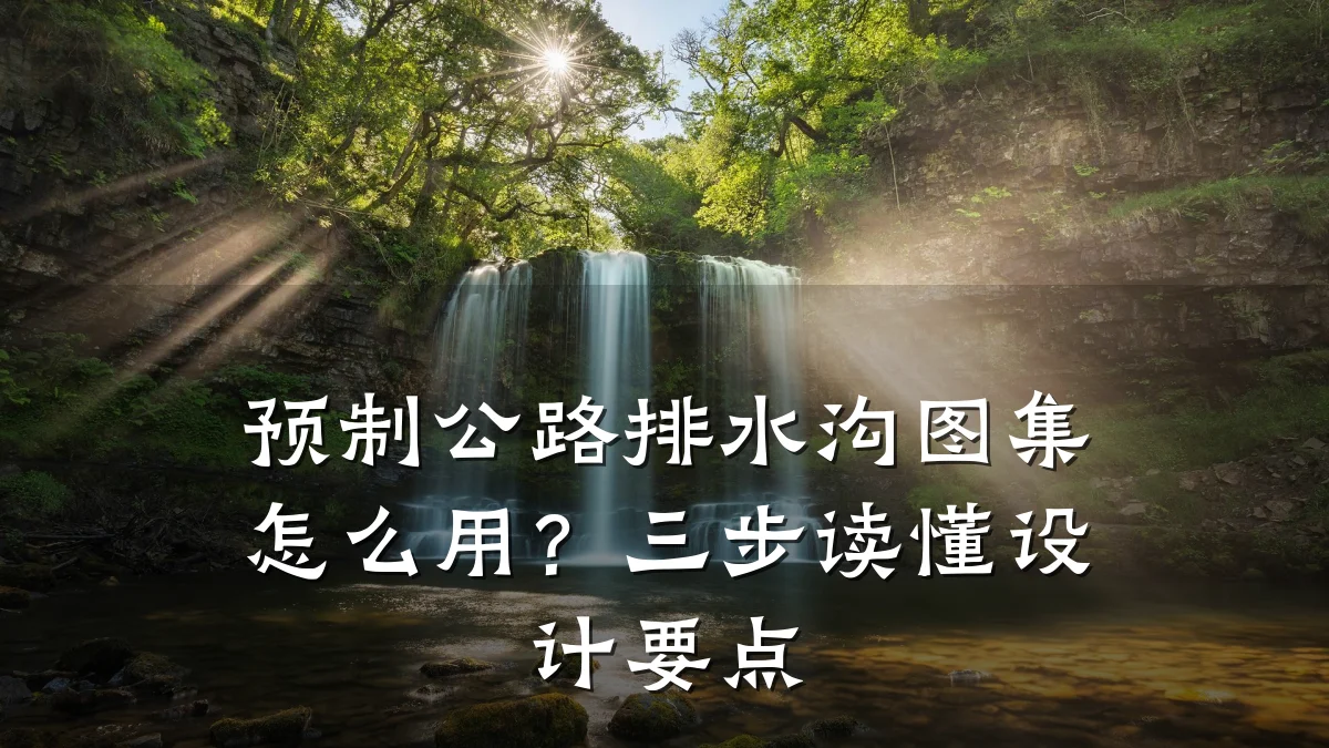 预制公路排水沟图集怎么用?三步读懂设计要点